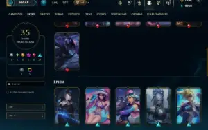 Bronze 2 com 55 Champs e 35 Skins ( MAIN ADC )