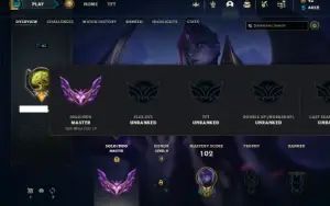 Mestre com 71 Champs e 3 Skins + 44 Espolios