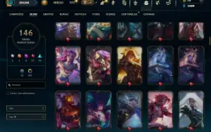 Prata 4 com 120 Champs e 146 Skins ( SUP / ADC )