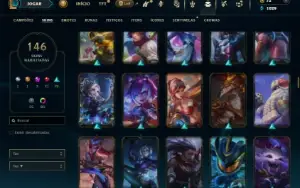 Prata 4 com 120 Champs e 146 Skins ( SUP / ADC )