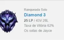 🔥Conta league of legends smurf d3 com wr super positivo🔥