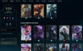 Esmeralda 4 com TODOS os champs e 221 Skins + 6 Vitoriosas