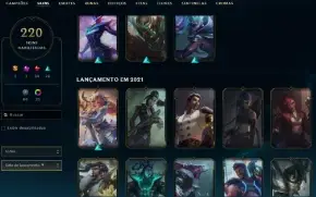 Esmeralda 4 com TODOS os champs e 221 Skins + 6 Vitoriosas