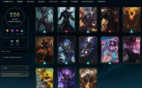 Esmeralda 4 com TODOS os champs e 221 Skins + 6 Vitoriosas