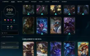 Esmeralda 4 com TODOS os champs e 221 Skins + 6 Vitoriosas