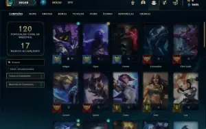 Conta bronze 3 com 50 Champs e 22 Skins