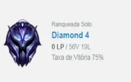 CONTA DIAMANTE LOL ZERADA