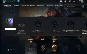 Conta Ferro 1 com 33 Champs e 10 Skins + 2 Fragmentos