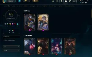 Mestre com TODOS os Champs e 65 Skins +1 Prestigio