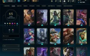 Mestre com TODOS os Champs e 65 Skins +1 Prestigio