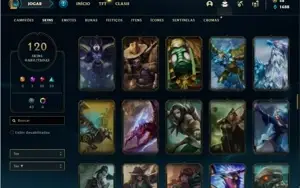 Conta prata 3 com TODOS os champs e 120 Skins