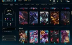 Conta prata 3 com TODOS os champs e 120 Skins