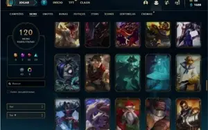 Conta prata 3 com TODOS os champs e 120 Skins