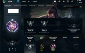 Conta prata 4 com 80 skins e 100 champs ( MAIN TOP / JG )
