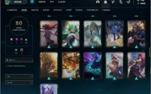 Conta prata 4 com 80 skins e 100 champs ( MAIN TOP / JG )