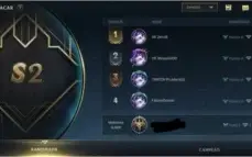 Conta Lol Wild rift Top 10% Servidor