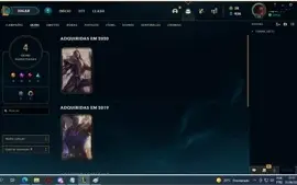Conta antiga skins vitoriosas Graves/Aatrox/Lucian