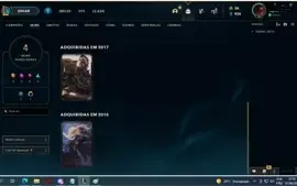Conta antiga skins vitoriosas Graves/Aatrox/Lucian