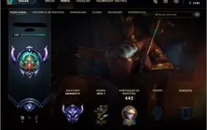 Conta LOL 426 SKINS, D4, 46 EMOTES e 255 ICONES.