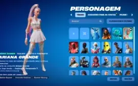 Conta Fortnite com 37 skins incluindo Ariana Grande