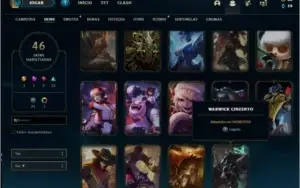 Conta Bronze 4 AFUNDADA Com Skins raras