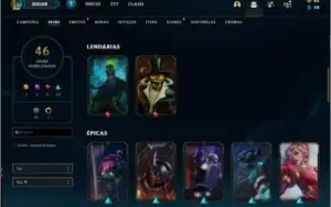 Conta Bronze 4 AFUNDADA Com Skins raras