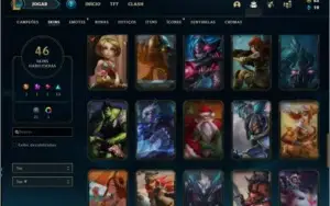 Conta Bronze 4 AFUNDADA Com Skins raras