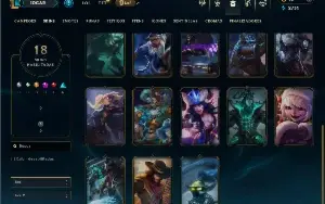 Bronze 1 com 65 Champs e 18 Skins +3 Fragmentos