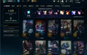 Bronze 1 com 65 Champs e 18 Skins +3 Fragmentos