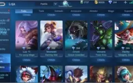 CONTA BARATINHA COM MUITAS SKINS E HÉROIS