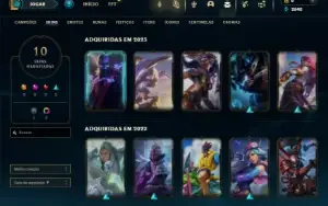 Conta Unranked com 35 Champs e 10 Skins + 4 Espolios