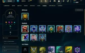 Conta Unranked com 35 Champs e 10 Skins + 4 Espolios