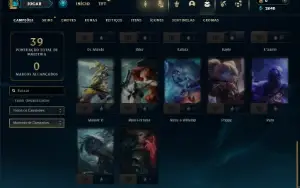 Conta Unranked com 35 Champs e 10 Skins + 4 Espolios