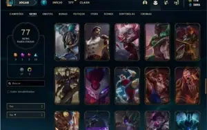 Conta Unranked com 116 Champs e 77 Skins + 6 Vitoriosas