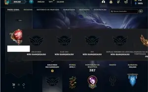 Conta Unranked com 116 Champs e 77 Skins + 6 Vitoriosas
