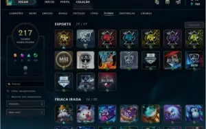 Conta league of legends com 138 skins e todos os champions