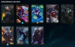 Conta esmeralda 2, nível 184, 65 skins e 17 cromas!