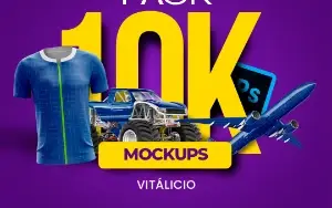 Pack +10.000 Mockups Editáveis para Photoshop *Vitalício*