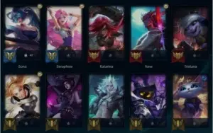 Conta league of legends 75Champions 44Skins 139Icones