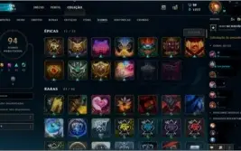 CONTA COM BORDA OURO 1 - VARIAS SKINS VITORIOSAS