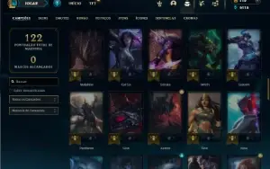 Bronze 4 com 75 Champs e 35 Skins + 2 Fragmentos