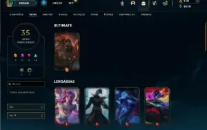 Bronze 4 com 75 Champs e 35 Skins + 2 Fragmentos
