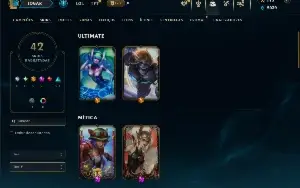 Unranked com 65 Champs e 42 Skins