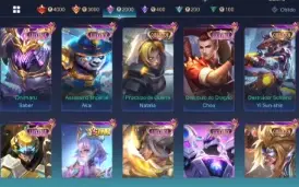 Conta Mobile Legends 380 Skins | 2 Lendárias