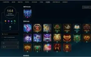 Conta LoL Platina (Borda de Diamante)