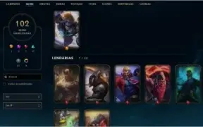 Conta LoL Platina (Borda de Diamante)