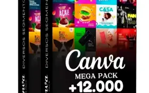 Mega pack Canva +12.000 posts prontos 100% editáveis