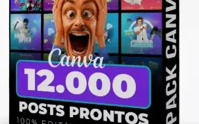 Mega pack Canva +12.000 posts prontos 100% editáveis