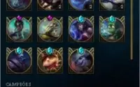 Conta LOL Platina I Todos Champions 126 Skins LOR Tds cartas