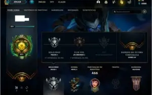 Conta prata 1 com 81 skins e 140 champs